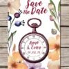 Alice in Wonderland Wedding Invitations, Alternative Wedding, Luxury Invitations, Autumn Colours, Illustrated Unique Design, Personalised - Image 2