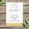 Swan Wedding Invitations, Cute Illustrated Invites, Rustic, Country Wedding, Classy, Luxury Wedding Stationery, Unique Modern Printed Design