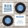Retro 'vinyl' record CD wedding invitation, personalised CD record sleeves, custom vintage music themed invitations, handmade music lovers - Image 6