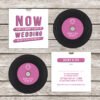 Retro 'vinyl' record CD wedding invitation, personalised CD record sleeves, custom vintage music themed invitations, handmade music lovers - Image 5