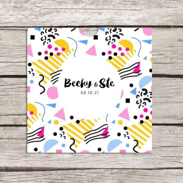 Retro 'vinyl' record CD wedding invitation, personalised CD record sleeves, custom vintage music themed invitations, handmade music lovers - Image 2