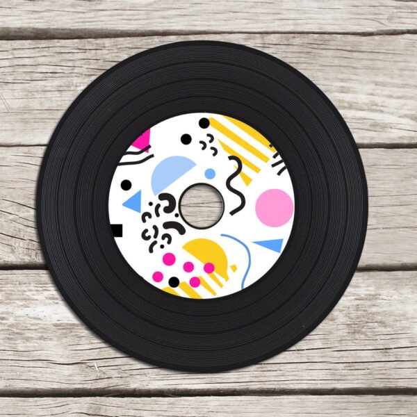 Retro 'vinyl' record CD wedding invitation, personalised CD record sleeves, custom vintage music themed invitations, handmade music lovers - Image 4