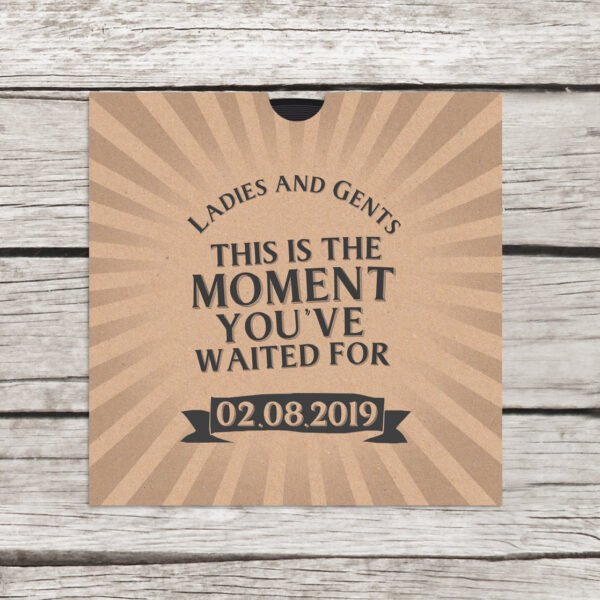 Greatest Showman Inspired Vinyl CD Wedding Invitation, personalised kraft CD record sleeves custom vintage music themed invitations handmade - Image 3