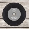 Retro 'vinyl' record CD wedding invitation, personalised CD record sleeves, custom vintage music themed invitations, handmade music lovers - Image 4