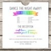 Retro 'vinyl' record CD wedding invitation, personalised CD record sleeves, custom vintage music themed invitations, handmade rainbow - Image 3