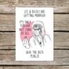 Labyrinth David Bowie Wedding Save the Date Cards, Personalised Luxury Wedding Stationery With Envelopes, Unique Save the Dates