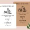 Bespoke Illustrated Order Of Service Booklet, Order Of The Day, Custom Venue Drawing, Modern Wedding Service Program, Wedding Order Booklets