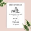 Bespoke Illustrated Order Of Service Booklet, Order Of The Day, Custom Venue Drawing, Modern Wedding Service Program, Wedding Order Booklets - Image 4