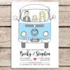Campervan Wedding Invitations, Custom Bride & Groom Illustration, Luxury Invitations With Envelopes, Eco Friendly Invitations, Fun - Image 3